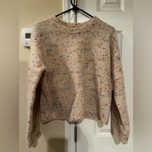 Madewell Cream Speckled Crewneck Sweater